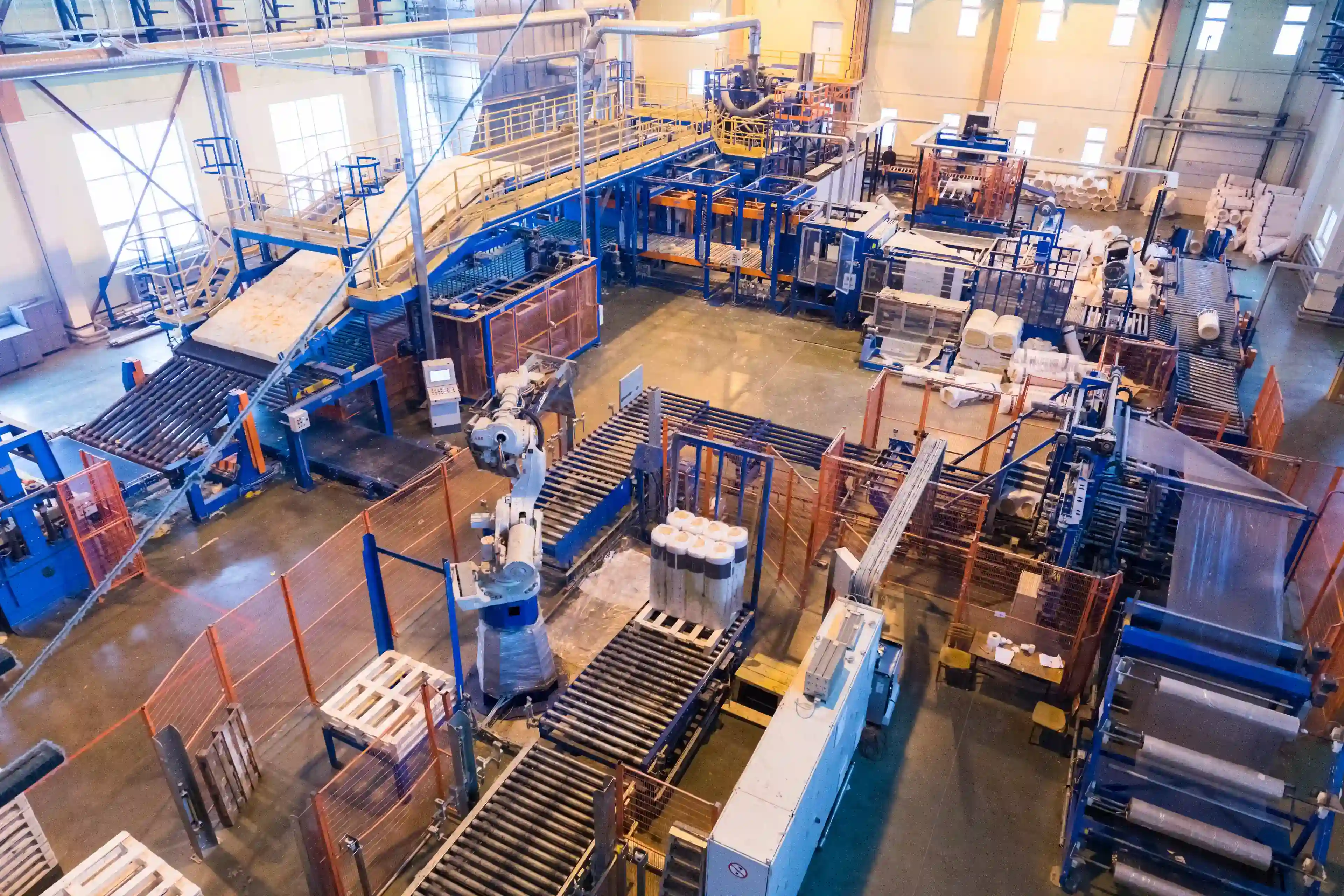 Palettisation et mise sous film